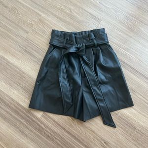 Zara Leather Shorts